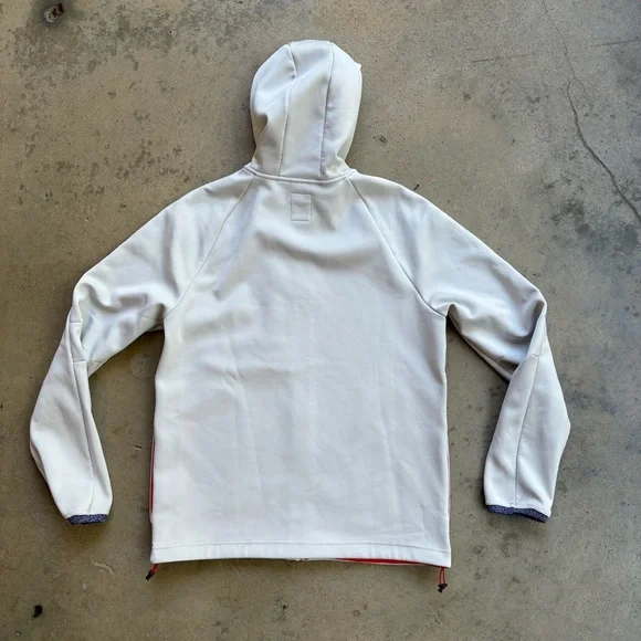 Topo Designs Full Zip Hooded Sweatshirt White Medium - Picture 2 of 6